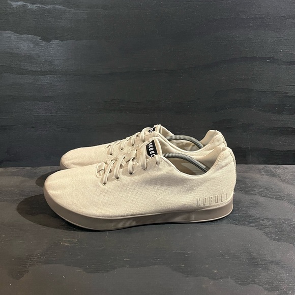 NOBULL CrossFit Lifting Shoes Men’s Size 13.5 White Grey Workout Sneakers - Picture 2 of 8